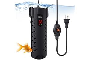 AoquvZenra 500W Mini Aquarium Heater, Submersible Heater Adjustable Fish Tank Heater with Constant Temperature Control System of 78℉ For Betta Fish Turtle Heater 70-120 Gallon Freshwater and Saltwater
