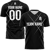 vients Custom Soccer Jersey Kids Adults Personalized Soccer T-Shirts with Team Name Number Logo
