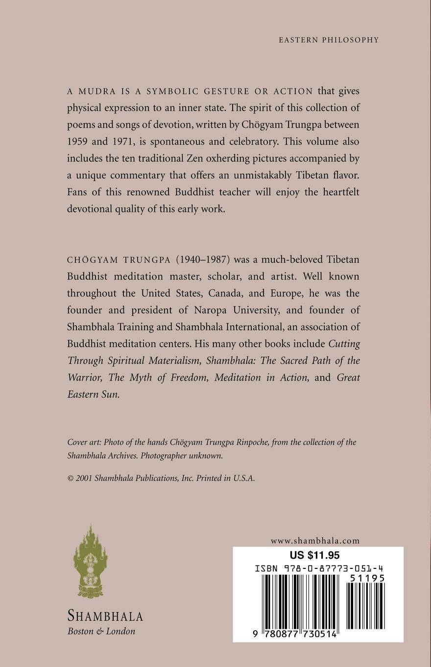 Mudra Early Songs And Poems Chogyam Trungpa 9780877730514 - 