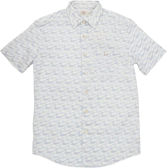 Amazon Faherty Brand ファリティ ブランド Endless Peaks ウェーブ プリント 半袖 シャツ メンズ 並行輸入品 並行輸入品 シャツ 通販