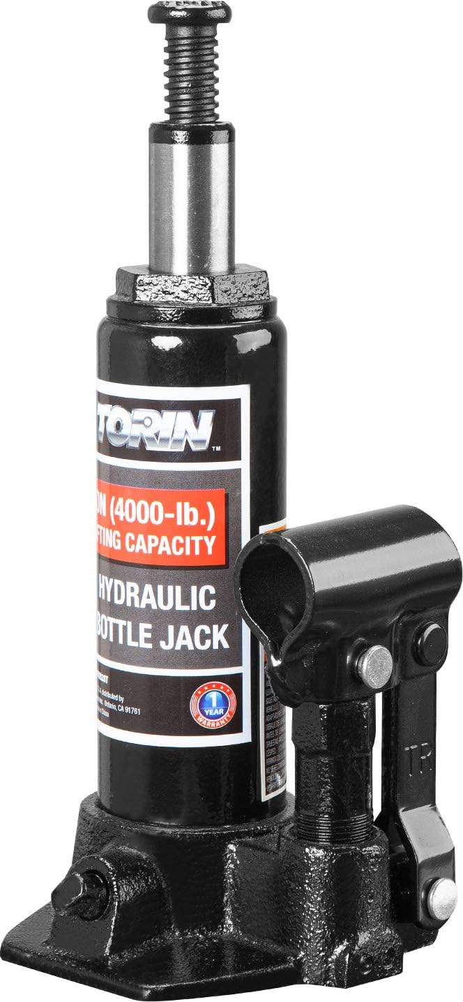 Torin TAM90203S Hydraulic Welded Bottle Jack with Blow Mold Carrying Storage Case, 2 Ton (4,000 lb) Capacity, Black: Automotive