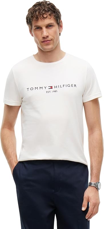 T-shirt masculina slim fit de manga curta, marfim (pétala de marfim), L — foto 1 de 5
