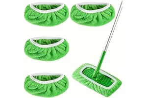 Mop Replacement Pads - Reusable, Washable & Absorbent, Dry Wet Dual-Use Floor Care Tool, Polyester Material with White Trim, 