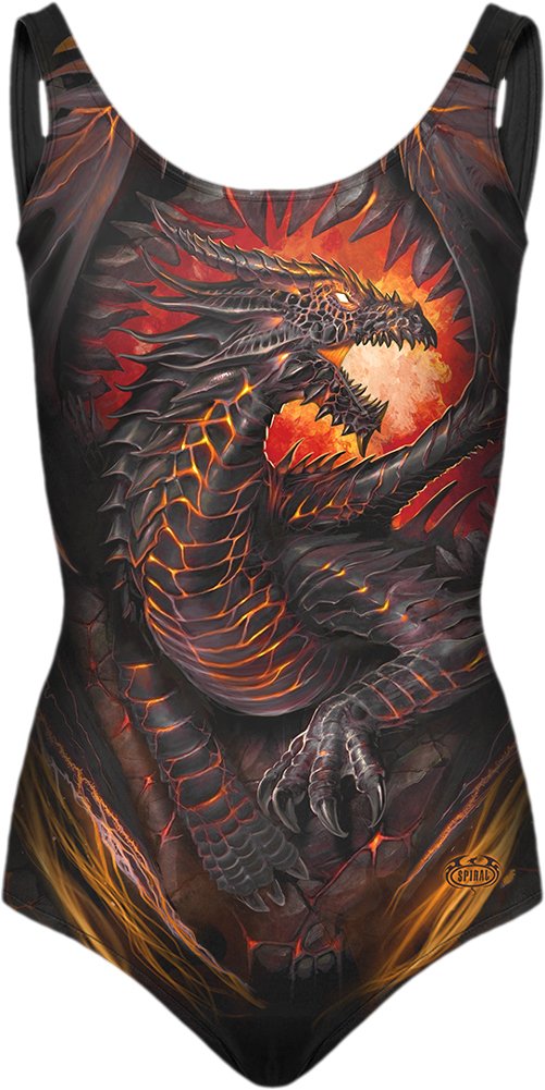 Spiral - Women - DRAGON FURNACE - Allover Scoop Back Padded Swimsuit.