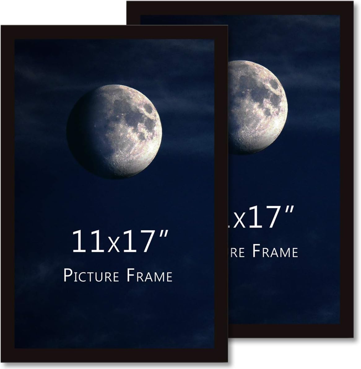 Plexiglass 11x17 Frame Black(2 Pack) Solid Wood Wall