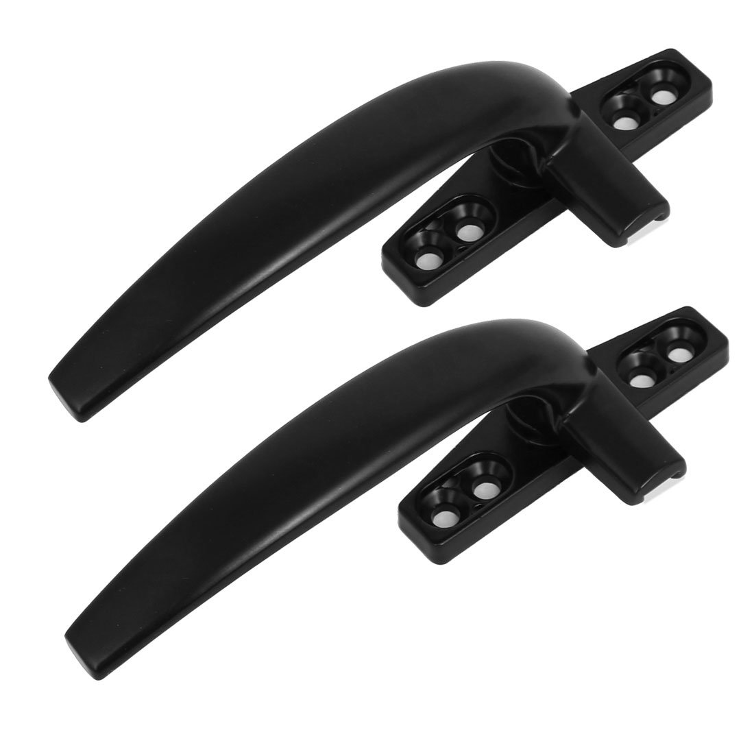 Sourcingmap Casement Window Aluminum Alloy Left Hand Locking Handles Grips GDB 4017 Black 140x40x42mm 2pcs