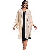 TONGFANTFL Shawls Wraps for Evening Wedding Party Chiffon Scarf Soft Bridal Wraps Wedding Guest Shawl Coverage