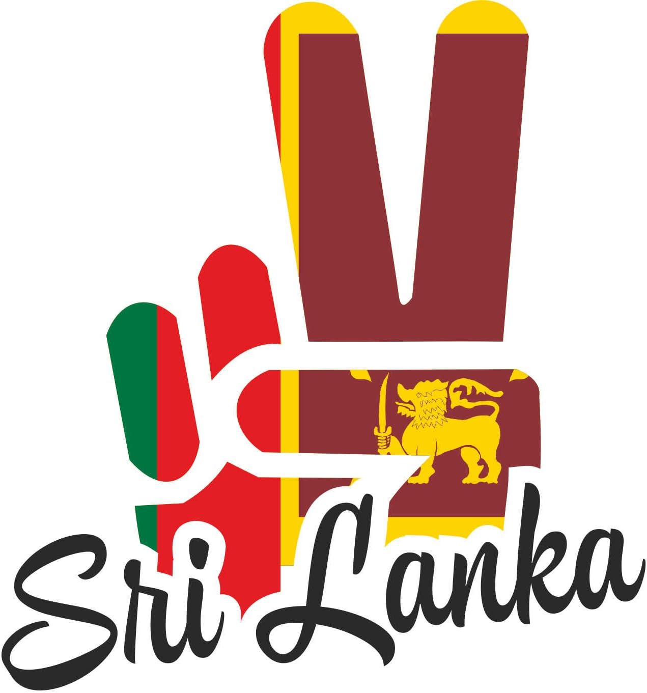 INDIGOS UG - Car Sticker / Sticker - Sri Lanka - Victory - rear window, trunk, vehicle, tuning - 10x8cm