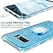 Galaxy Note 8 Case, Glitter Luxury Cute Phone Case Girls with Kickstand, Bling Diamond Rhinestone Bumper Ring Stand Sparkly Luxury Thin Soft Protective Samsung Galaxy Note 8 Case for Girl Women - Blue