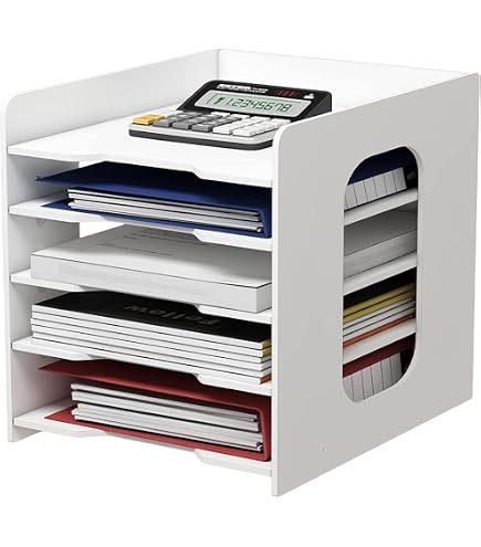 Bac à Courrier 3 Niveaux Acrimet - Plastique Transparent, Charge Frontale A4, Organiseur Bureau - 2