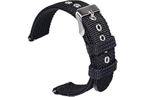 uEmoh Nylon Watch Straps, Quick Release Nylon Watch Bands for Men Women, Watch Band of Multiple Colors & Width(16mm,18mm, 20mm, 22mm)