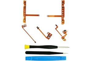 CTHTBZ 5 in1 Replacement Part Kit Button SL SR ZL ZR L Key Ribbon Flex Cable for Nintendo Switch Joy Con, For NS OLED Controller, Tools Included