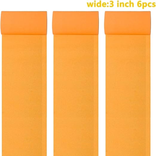 Amazon Com Zooyoo 3 Inch Wide Orange Crepe Paper Streamers Party