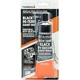 Visbella High Temperature RTV Silicone Gasket Maker, Sealed Oil Resistant Waterproof Quick Dry Liquid for Bonding Internal Combustion, Steam Turbines, Automotive Engine Parts 3.7OZ (Black)