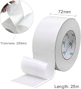 BOMEI PACK White Heavy Duty Double Sided Carpet Tape 72mm x 25m - Extra Sticky view 2