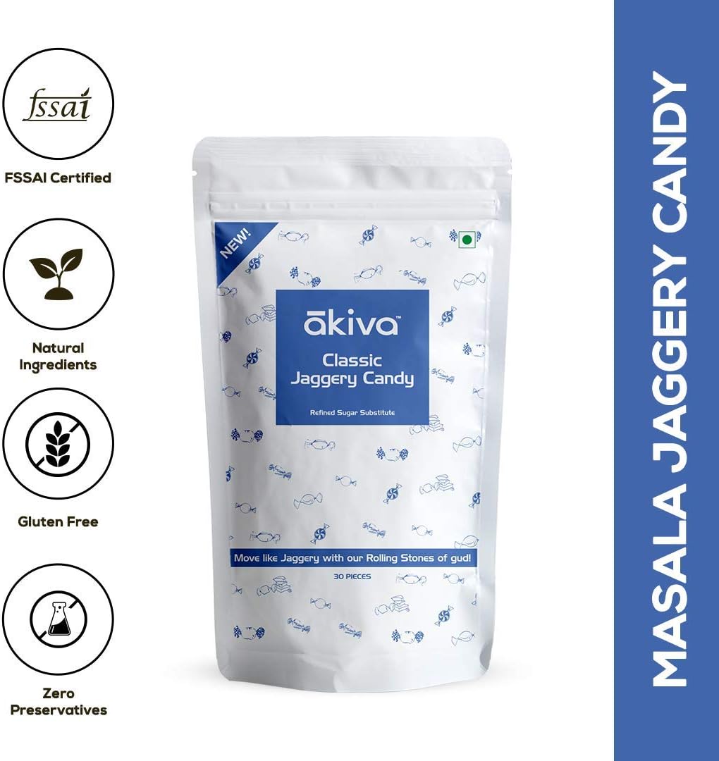 Original Jaggery Candies by Akiva Superfoods (Pack of 2) | 100% Natural, Organic, Vegan & Gluten-Free