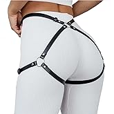 Punk Leather Thigh Harness & Garter Belt for Women - Body Harness Lingerie, Waist Leg Garter for Halloween, Party, Nightclub