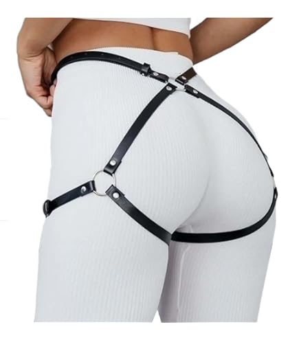 Amazon.com: Plus Size PU Leather Garter Belt Goth Woman Lingerie Thigh Butt  Suspenders Punk Waist Bondage Gothic : Clothing, Shoes & Jewelry
