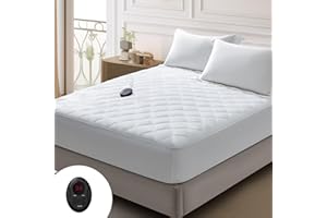 Bwarm Premium Quilted Heated Mattress Pad Twin XL Size, 39" x 80" Bed Warmer, 9 Heat Settings, 1-12 Hours Auto Off, Soft and Cozy, Deep Pocket, Fast Heating, Machine Washable