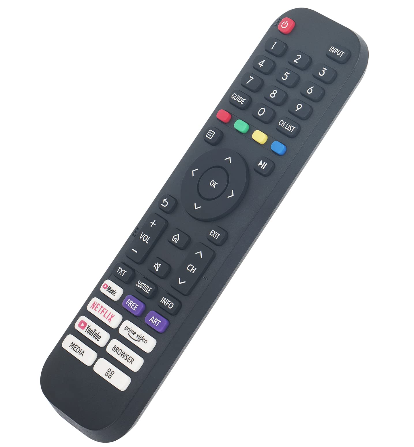 Replacement Remote Control Fit for Hisense A4BG Smart TV 40A4DGCH 40A4EG 40A4FG 40A4GG 40A4HG 40A4EGCH 40A4BGTUK 40A4CGTUK 40A4EGTUK 40A4FGTUK EN2J30H