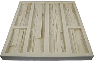 Stone Master Molds Panel Veneer Stone Rubber Mold for Concrete or Plaster, Western Quick Fit Flats, Version 5, Recycled Material, 21.5 x 20 x 6