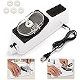 Gusneck Electric Knife Sharpener,(USB) Double Sided Knife Sharpener,Quick Sharpening & Polishing,with Protective Cover.（5pcs grindstone）