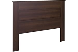 Prepac Stylish Flat Wood Panel Headboard for Queen Size Beds, Simplistic Wooden Queen Headboard 2.25" D x 64.5" W x 48" H, Espresso, EHFQ-1301-1