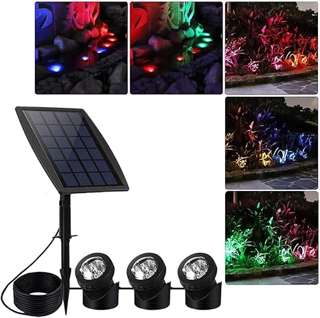 HULYZLB Luces Solares para Exterior Jardin,Proyector Solar De 18 ...