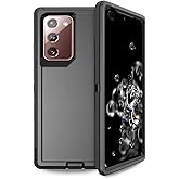 Anloes Case for Samsung Galaxy Note 20 5G, Phone Case Heavy Duty Shockproof Rugged Defender Protective, 3 in 1 Bumper Cover(Without Built-in Screen Protector) (Black)