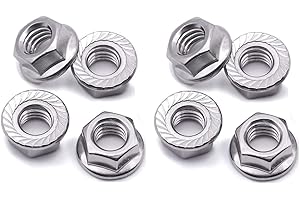 ZAQW 8 M10 x 1.0mm Pitch Metric fine Pitch 304 Stainless Steel Hexagonal Flange Nuts