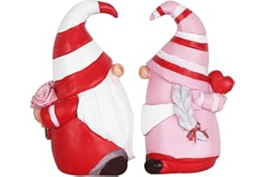 MEETYAMOR Valentines Day Decorations, 2 PCS Gnomes Figurines Valentines Day Decor, Handmade Valentine Decor, Valentines Day Decorations for The Home, Living Room, Mantle, Dining Table