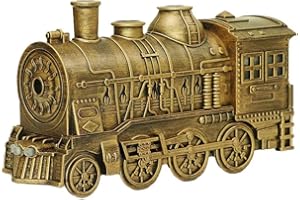 300ml Vintage Steam Train Aromatherapy Essential Oil Diffuser with Dual-Color LED Light, Auto Shut-Off & 2 Mist Modes, Exquis