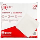 MWipes Disposable Microfiber Cleaning Cloth - 12" x 12" 50 Pack, No Lint, Non Abrasive, Highly Absorbent Household Cleaning T