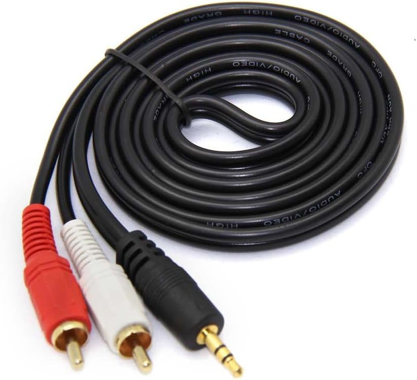 FYL Mini 3.5mm to 2 RCA Audio Y Adapter Cable Speaker Cord for Sirius XM Edge Radio Cables