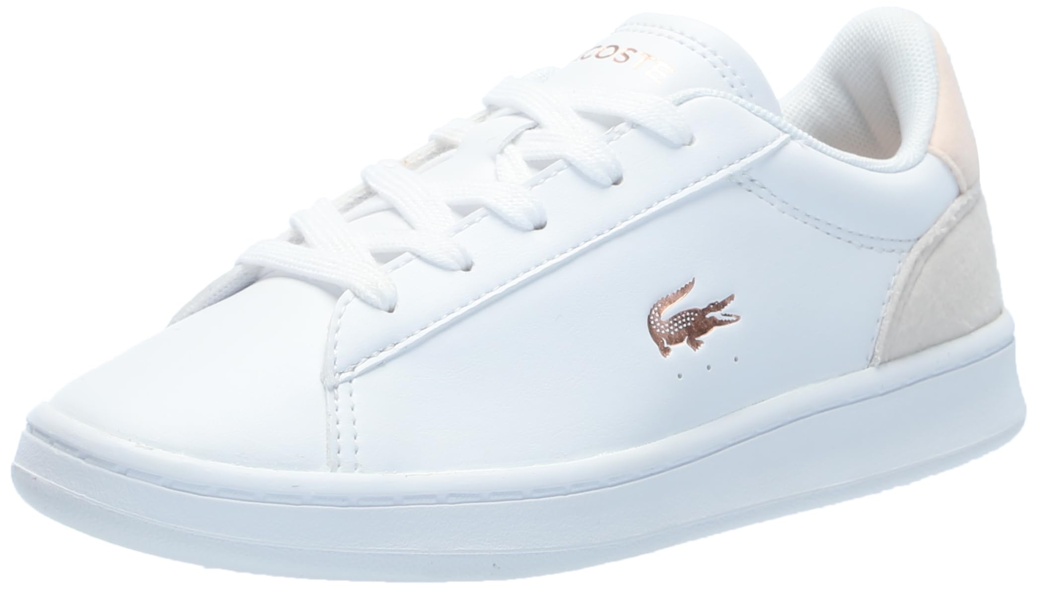 Lacoste Kids Carnaby Set Sneaker, WHT/LT PNK, 4.5