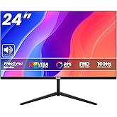 DJiEX 24 inch Computer Monitor FHD 1920x1080p 100Hz Refresh Rate 16:9 Aspect Ratio Ergonomic Tilt Sync Visual Experience for Work & Play Home Office Support Wall Mount Install(75 * 75mm)