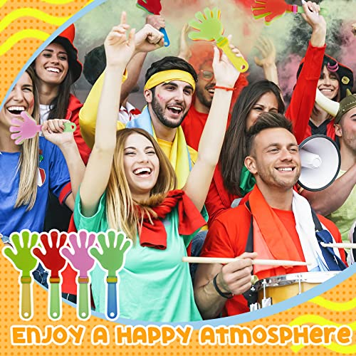120 Pcs 7.5 Inch Noisemakers Bulk Plastic Hand Clappers Party Favors