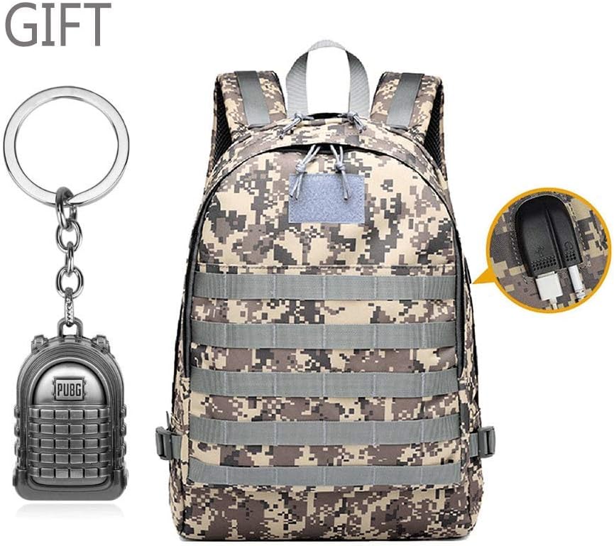 TOMOO PUBG Level 3 Backpack 35L Tactical Military MOLLE Assault Backpack Pack Waterproof Bag Rucksack Sport Outdoor Gear For Hunting Camping Trekking with USB Charging