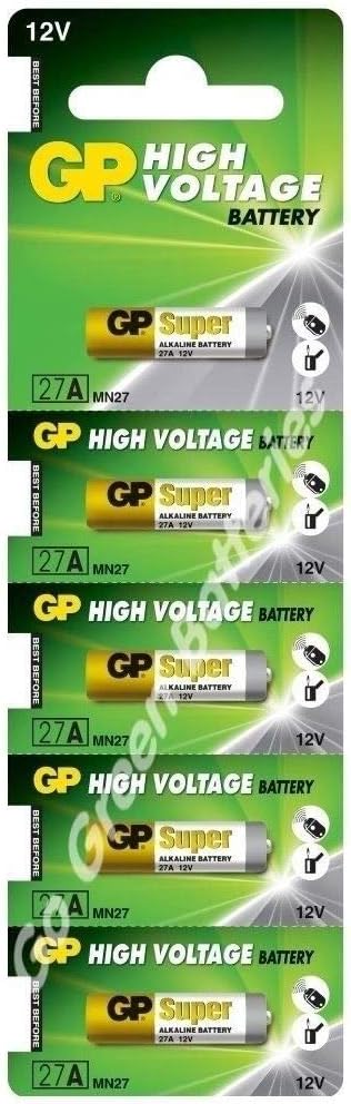 GP Batteries 12 Volt Alkaline Batteries - 5-Pack - 27AE, metal