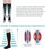 ACWOO Compression Socks 2 Pairs Unisex Graduated Support Non-Slip Breathable view 3