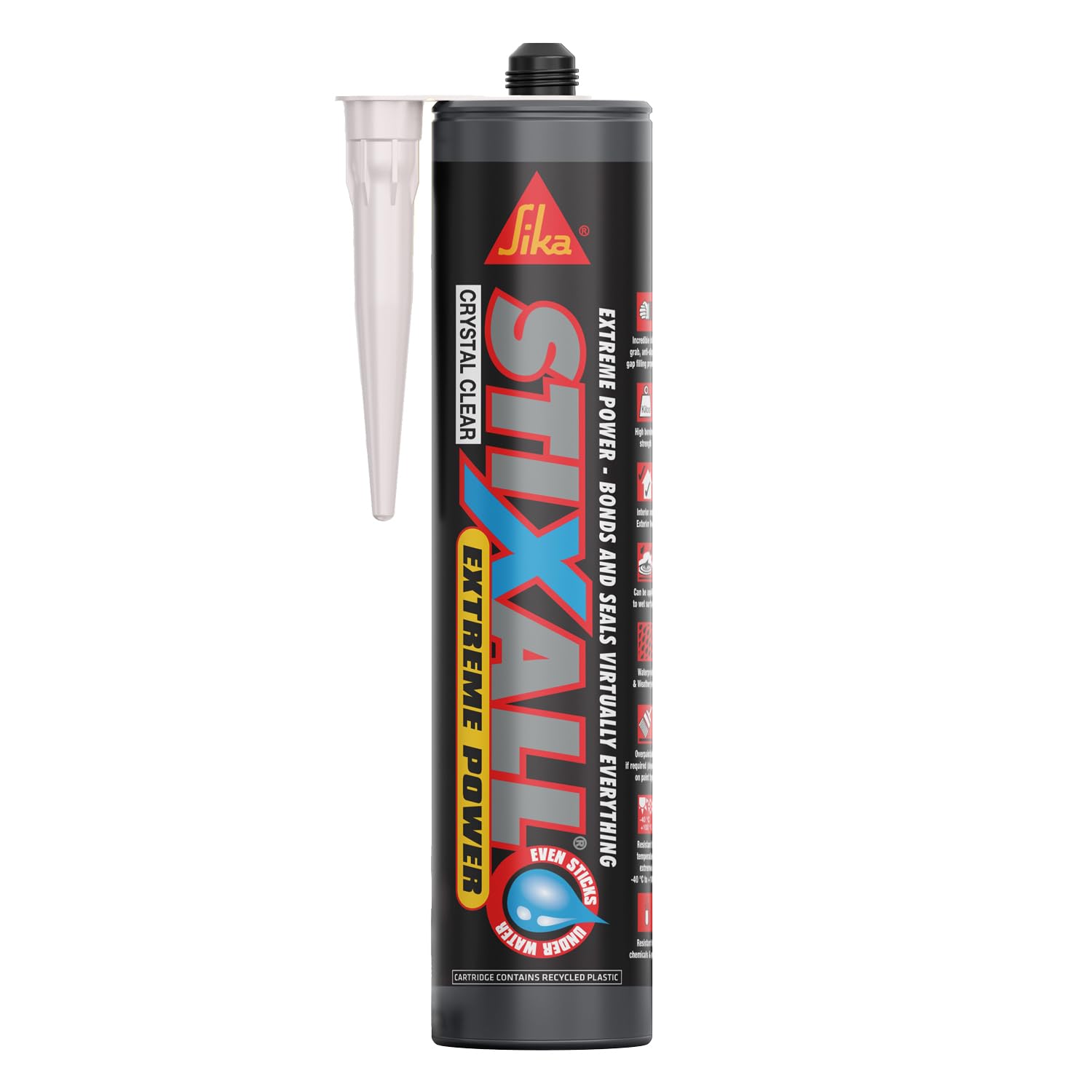 Sika Stixall – Extreme Power Sealant and Adhesive – Waterproof – Crystal Clear – 290ml