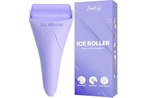 BearKig Ice Roller, Ice Roller for Face, Ice Face Roller, Cold Facial Ice Roller Massager for Eye Puffiness, Women's Gifts, Migraine, TMJ Pain Relief & Minor Injuries, Skin Care Products (Purple)