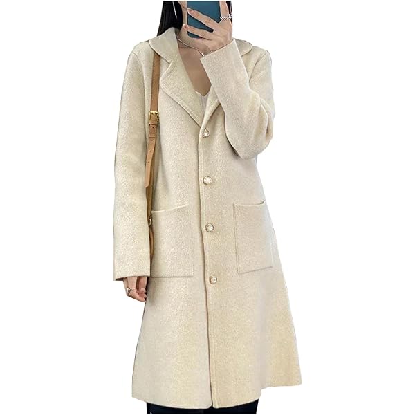100% Merino Wool Thick Knitted Open Front Cardigans Women's Single