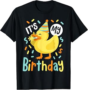 It's My Birthday Rubber Duck Lover Kids Girls Boys Bday T-Shirt