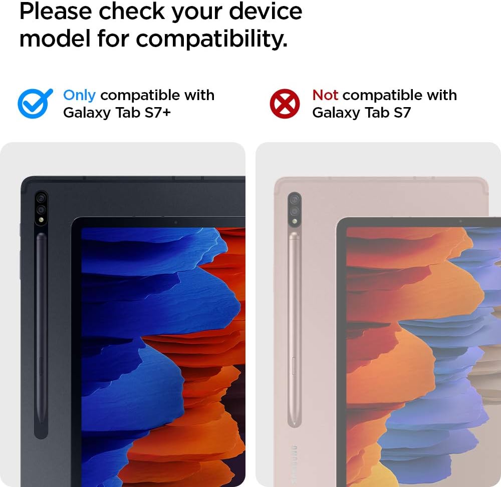 Spigen Rugged Armor Pro Case Compatible with Samsung Galaxy Tab S8 Plus and Compatible with Galaxy Tab S7 Plus - Black - Image 3