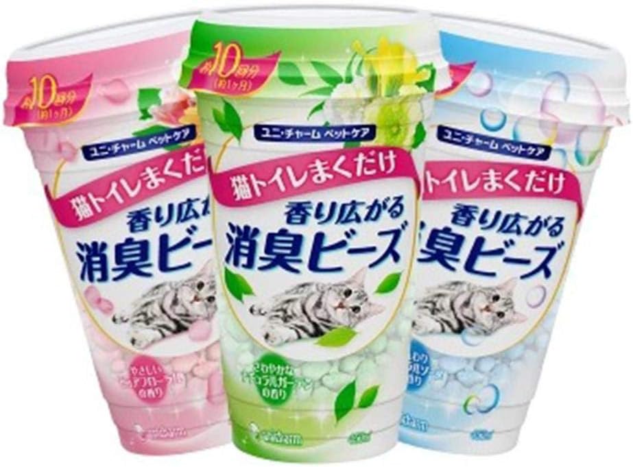 Sliveal Cat Litter Deodorant,Cat Litter Deodorizer, Cat Litter Odor Eliminator,Deodorizing Beads Remove Smell Odor Deodorant Agent 450ML