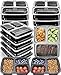 Meal Prep Containers 3 Compartment - Plastic Food Containers for Meal Prepping - Divided Lunch Containers Food Prep Containers - Reusable Food Storage Containers with lids Bento Lunch Box [15 Pack]
