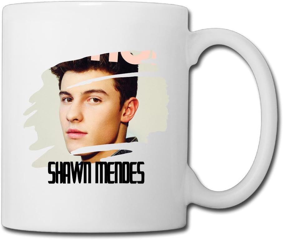 ITHOMS Leisure Ceramic Coffee Tea Mugs Shawn Handsome Mende Cups White