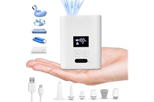 ZOPOM Portable Air Pump for Inflatables, 5000mAh Air Mattress Pump for Pool Toys, Quick Fill Inflator Deflator Air Pump Perfect with LED Dispaly for Outdoor Camping Inflatable Boat Blow Up Pool