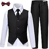 Boys Suits Slim Fit Toddler Tuxedo Suit Set for Teen Boys Communion Dress Clothes Kids Wedding Ring Bearer Outfit